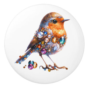 Bling Birds Theme  Ceramic Knob