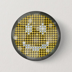 BLING BLING 6 CM ROUND BADGE