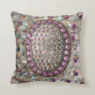 BLING BLING Iridescent Rhinestone Pillow