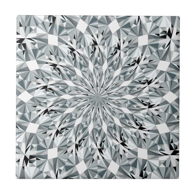 Bling-bling pattern ceramic tile (Front)