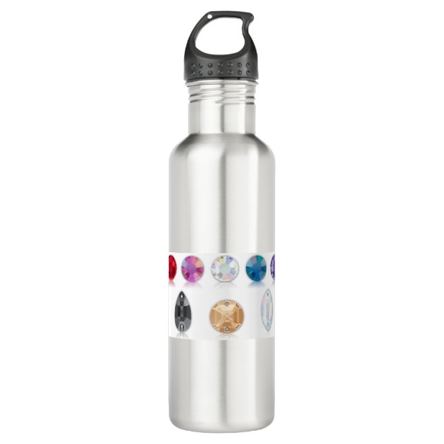 Bling Bling Rhinestone Diamond T-shirt 710 Ml Water Bottle (Front)