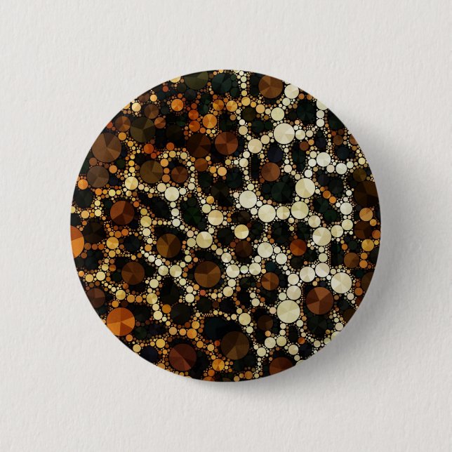 Bling Cheetah Print 6 Cm Round Badge (Front)