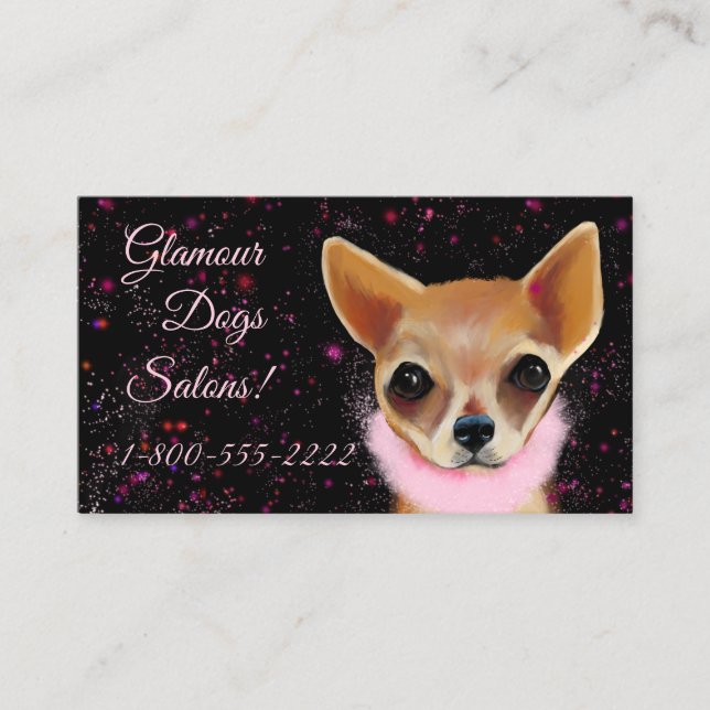 Bling Chihuahua       Business Card (Front)