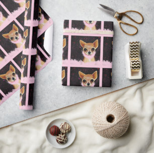 Bling Chihuahua Wrapping Paper