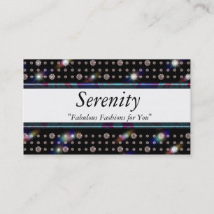 Bling Diamond Purple and Blue E1900 Business Card