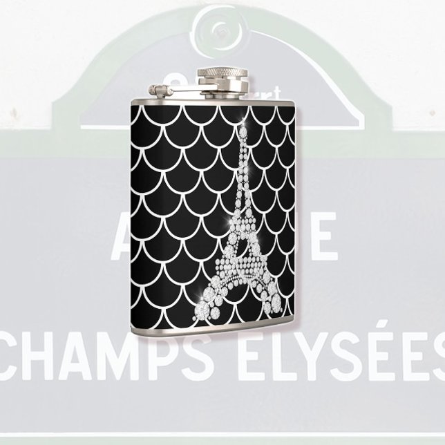 Bling Eiffel Tower Hip Flask (Creator Uploaded)