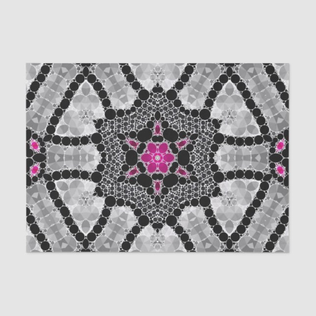 Bling Flower Abstract Tissue Paper (Front)