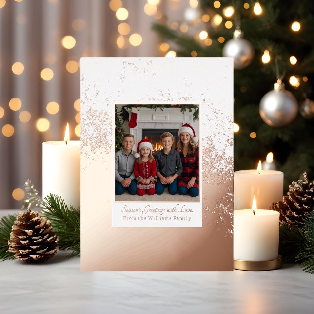Bling Foil Christmas Card Template Custom Holiday (Creator Uploaded)