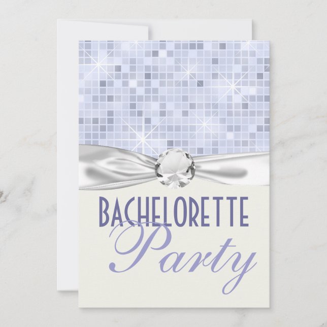 bling glam and glitz bachelorette party invitation (Front)