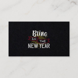 Bling In The New Year Business Card
