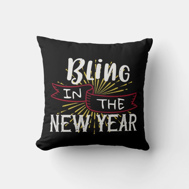 Bling In The New Year Cushion (Front)