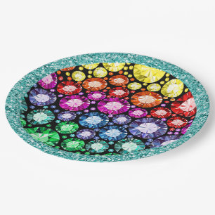 Bling Jewel Images Party Goods Paper Plate