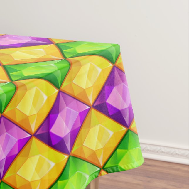 Bling Mardi Gras Table Cover Tablecloth (In Situ)