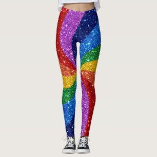 Bling Me Up Rainbow Pop Fashion Leggings