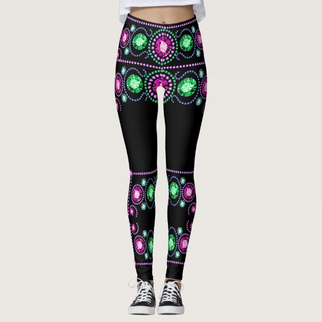 Bling Me Up Zazzle  Leggings (Front)