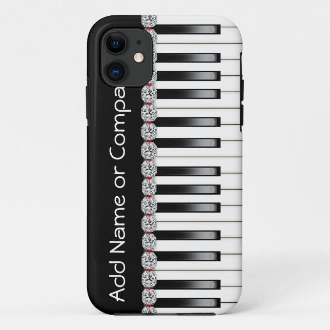 BLING PIANO I Phone 5 Case with  Personalised (Back)