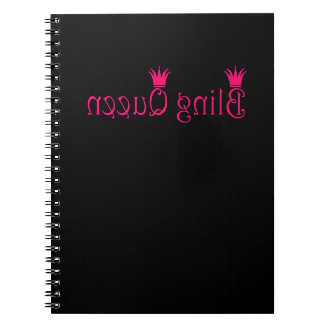 Bling Queen Reverse Pink Paparazzi Live Mirror Notebook (Front)