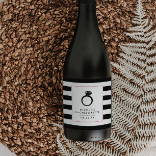 Bling Ring Bachelorette Party Wine Labels