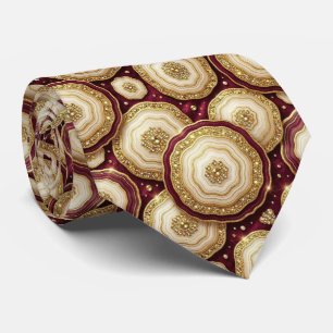 Bling & Sparkle Luxury Burgundy Geode Neck Tie