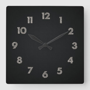 bling square wall clock