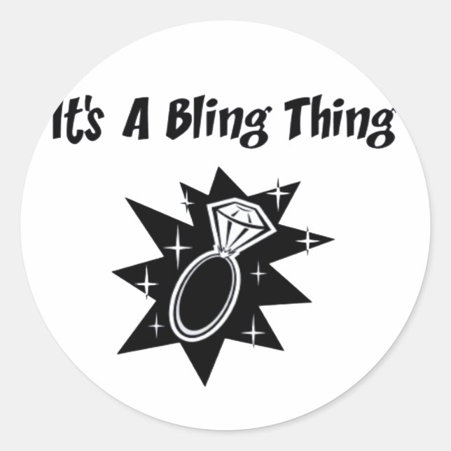 Bling Thing Classic Round Sticker (Front)
