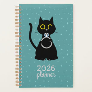 BLING WINK Funny Cat Proposal Planner
