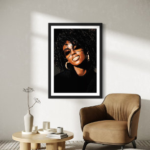 Blinged – Bold Afrocentric Portrait with Grillz Canvas Print