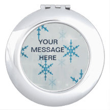 BlingSnowflakes Personalized Compact Mirror