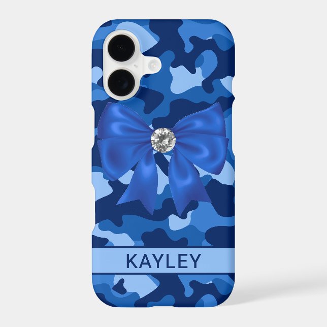 Blingy Blue Camouflage Personalized (Back)