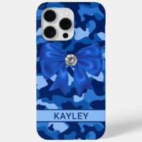 Blingy Blue Camouflage Personalized