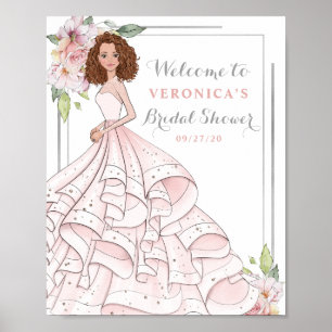 Blingy Glamour Bride Bridal Shower Welcome Sign