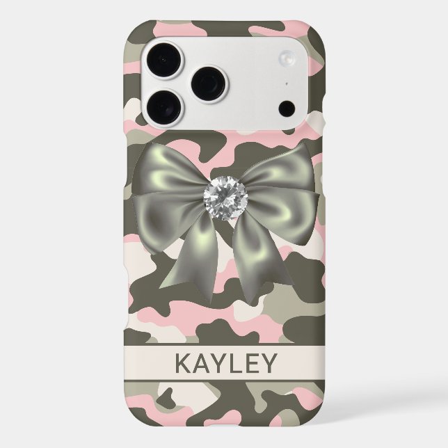 Blingy Pink Green Camouflage Personalised (Back)