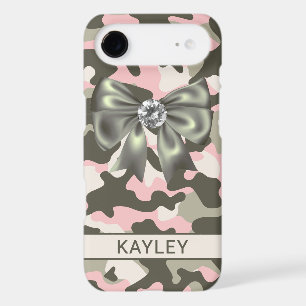 Blingy Pink Green Camouflage Personalised