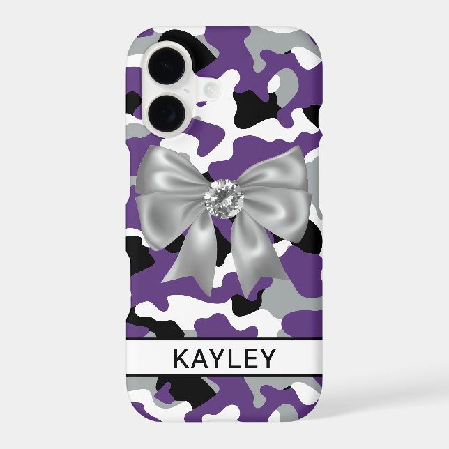 Blingy Purple Black Camouflage Personalised (Back)