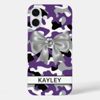 Blingy Purple Black Camouflage Personalised