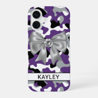 Blingy Purple Black Camouflage Personalised