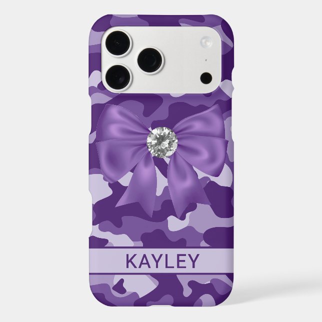 Blingy Purple Camouflage Personalised  (Back)