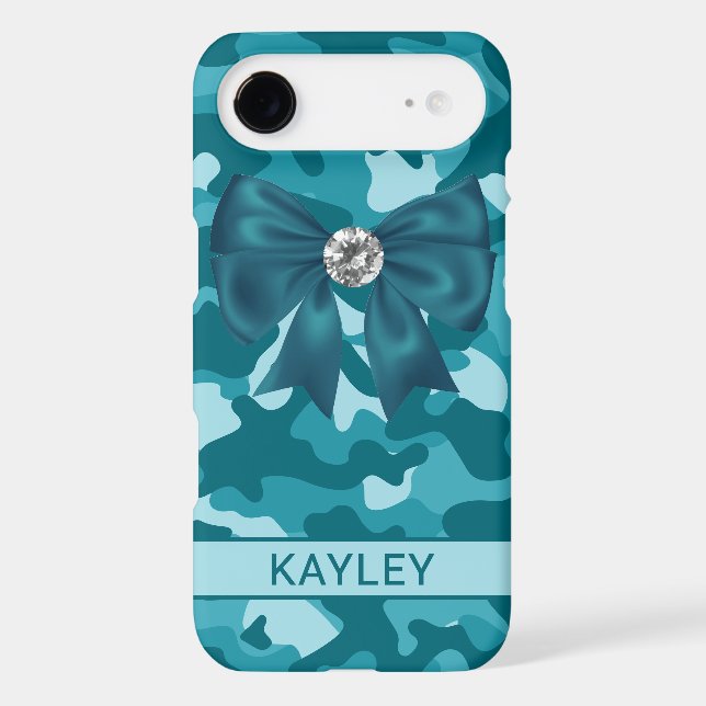 Blingy Teal Camouflage Personalized (Back)