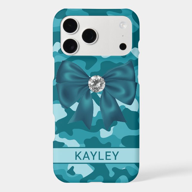 Blingy Teal Camouflage Personalized (Back)