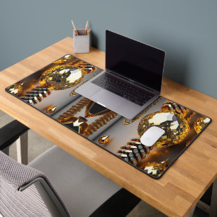 Blink! Beautiful chaos jewellery in gold Desk Mat