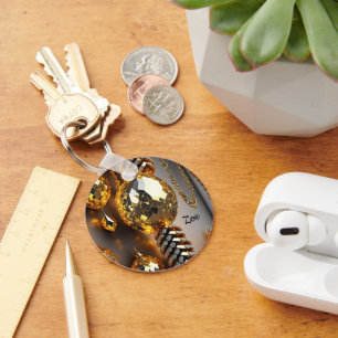 Blink! Beautiful chaos jewellery in gold  Key Ring