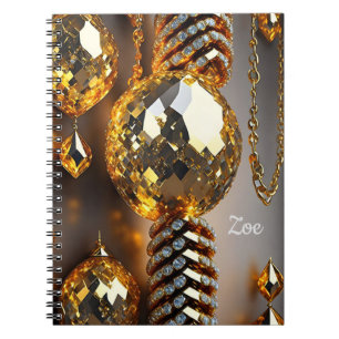 Blink! Beautiful chaos jewellery in gold Notebook