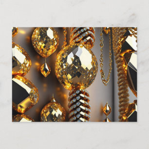 Blink! Beautiful chaos jewellery in gold  Postcard