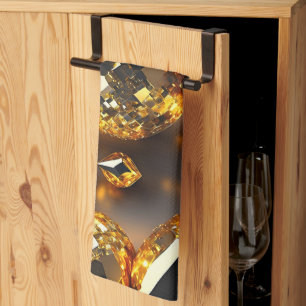 Blink! Beautiful chaos jewellery in gold Tea Towel