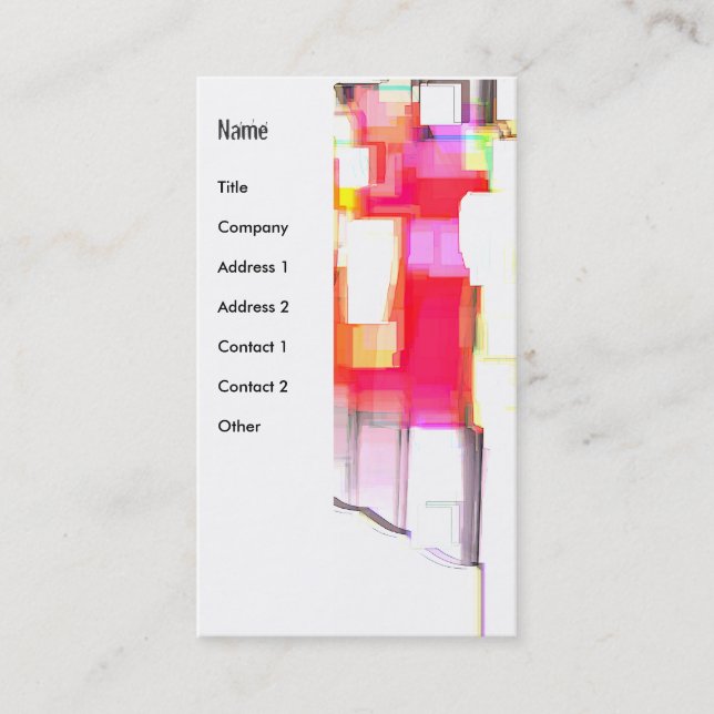 "Blink" Digital Abstract Business Card (Front)