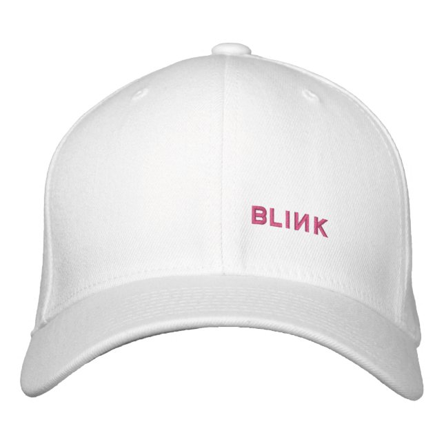 Blink fan made (black pink) embroidered hat (Front)