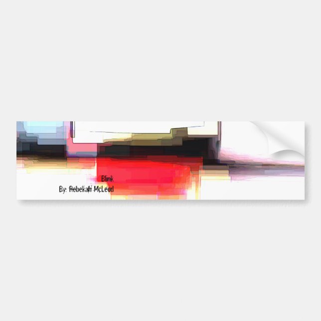 "Blink" Geometric Art Bumper Sticker (Front)