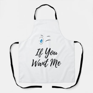 Blink if you want me funny men's  apron