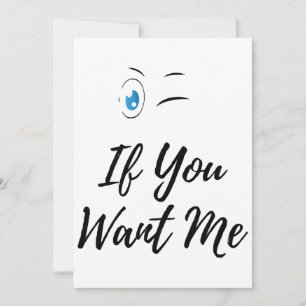 Blink if you want me funny men's invitation