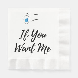 Blink if you want me funny men's napkin